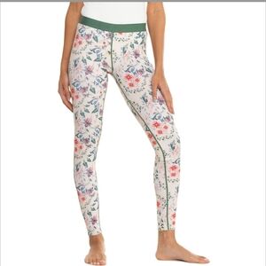 Kari Traa Fryd Base Layer Pants Leggings Floral Hiking Camping sz Medium